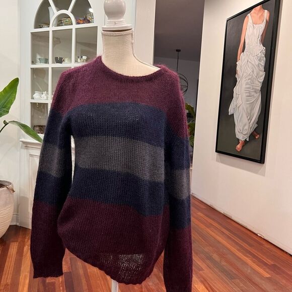 Gucci Purple and Gray Crew Neck Sweater - Picture 1 of 8